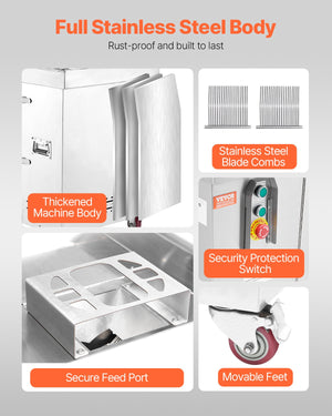 Meat Cutter Machine 1100W | Commercial Stainless Steel Slicer