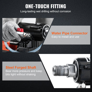 Diamond Core Drill Machine 8" | Wet & Dry Concrete Core Rig with Stand | 750RPM | 2500W | For Brick, Block & Stone