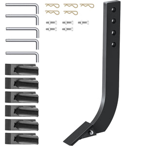 Box Blade Scarifier Shank Set | 46.4cm 5-Pack Steel Ripper Teeth | Adjustable Tractor Replacement Shanks for Digging & Plowing