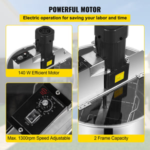 Honey Extractor | 2-Frame Electric Stainless Steel Beekeeping Equipment