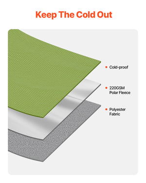 Wearable Camping Blanket | 2m x 1.5m Stadium Blanket | Army Green