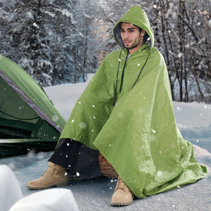 Wearable Camping Blanket | 2m x 1.5m Stadium Blanket | Army Green