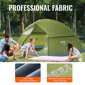 Camping Tent 7x7x4FT | Fits 6 People | Waterproof Lightweight Backpacking Tent for Outdoor Camping