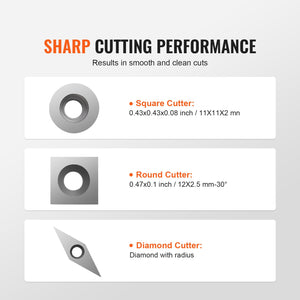 Wood Lathe Chisel Set 3 Piece | Carbide Turning Tools with Square, Round & Diamond Blades | 20cm Handles & Wooden Storage Box