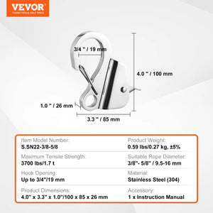 Boat Anchor Hook | Stainless Steel Knotless Anchor with Quick Release