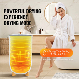 Towel Warmer Bucket | 35L with LED Screen, Timer & Dry Function | White