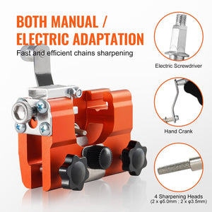 Chainsaw Sharpener | Hand-Crank Chain Saw Sharpener for 4"-22" Chains