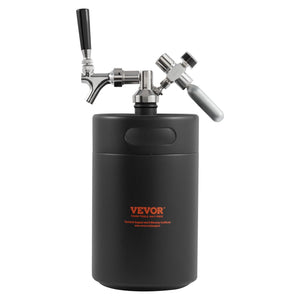 Beer Growler Tap System 5L | 304 Stainless Steel Pressurised Mini Keg | CO2 Regulator & Leak-Proof Tap for Homebrew & Craft Beer