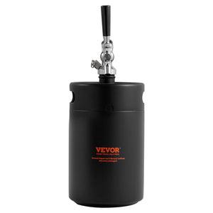Beer Growler Tap System 5L | 304 Stainless Steel Pressurised Mini Keg | CO2 Regulator & Leak-Proof Tap for Homebrew & Craft Beer