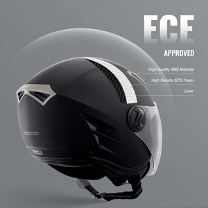 3/4 Face Motorcycle Helmet | Bluetooth Communication | Street & Off-Road