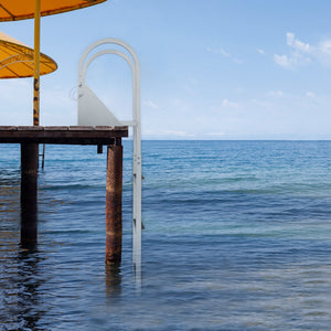 Dock Ladder Flip-Up 3 Step | 159kg Capacity Aluminum Pontoon Boat Ladder