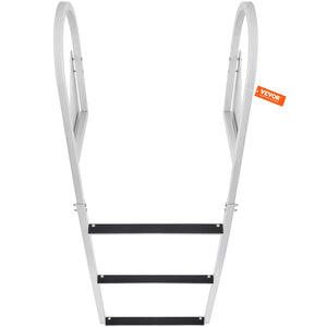 Dock Ladder Flip-Up 3 Step | 159kg Capacity Aluminum Pontoon Boat Ladder