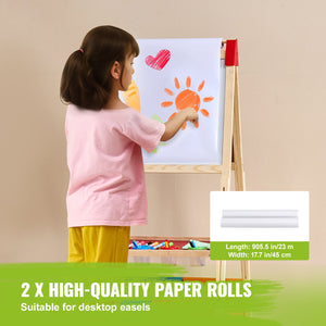 Easel Accessory Set | 32-Piece Chalk, Markers & Paper Rolls