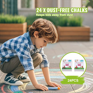 Easel Accessory Set | 32-Piece Chalk, Markers & Paper Rolls