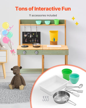 Wooden Mud Kitchen | Outdoor Play Kitchen for Kids