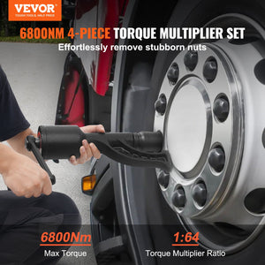Torque Multiplier Wrench Set 1" Drive | 1:64 Ratio 6800Nm | Includes 4 Sockets & Case