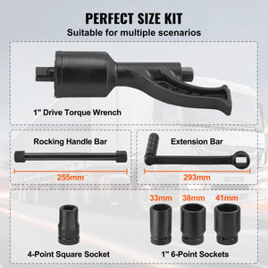 Torque Multiplier Wrench Set 1" Drive | 1:64 Ratio 6800Nm | Includes 4 Sockets & Case