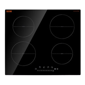 Induction Cooktop | 6000W 4-Burner Electric Countertop Stove with Touch Control