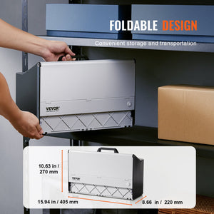 Portable Airbrush Spray Booth | Hobby Paint Booth Kit with 4 LED Lights | Dual Fans, Turntable & Extension Hose for Model & Craft Painting