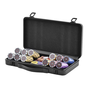 Poker Chip Set 300 Piece | 14g Clay Chips with Cards, Buttons & Dice in Carry Case