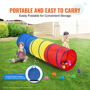 Kids Play Tunnel | Pop-Up Crawl Tube Toy for Toddlers & Pets | Indoor/Outdoor Collapsible Play Tunnel – Multicolor
