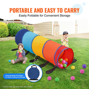Kids Play Tunnel Tent | Pop-Up Caterpillar Crawl Tunnel for Toddlers & Pets | Indoor/Outdoor Use