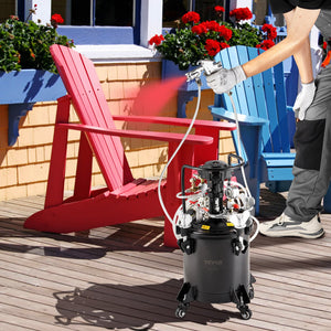 Spray Paint Pressure Pot | 10L/2.5gal Tank | Automatic Stirring 70 PSI for Industrial Painting