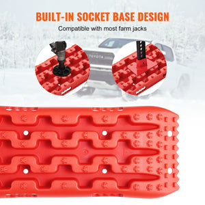 Traction Boards 2-Pack | Short Red Recovery Tracks with Bag