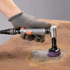 Air Angle Die Grinder 1/4" | Right Angle 90° Pneumatic Grinder | 20000RPM | Includes 24 Grinding & Polishing Discs