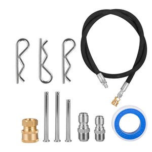 Pressure Washer Surface Cleaner 20 Inch | 4000 PSI Max | Stainless Steel with 3/8" Quick Connector, Casters & 3 Nozzles | 10.5 GPM Rotary Cleaning Head for Driveways & Patios