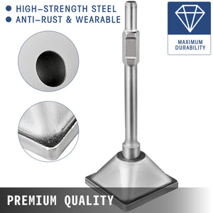 Jackhammer Dirt Tamper Shank 1-1/8" | 6x6" Compactor Plate for Electric Demolition Hammers