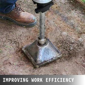 Jackhammer Dirt Tamper Shank 1-1/8" | 6x6" Compactor Plate for Electric Demolition Hammers