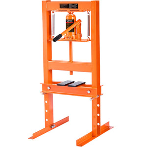 Hydraulic Shop Press | 6-Ton H-Frame Benchtop Press with Plates