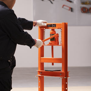 Hydraulic Shop Press | 6-Ton H-Frame Benchtop Press with Plates