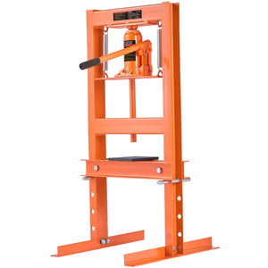 Hydraulic Shop Press | 6-Ton H-Frame Benchtop Press with Plates