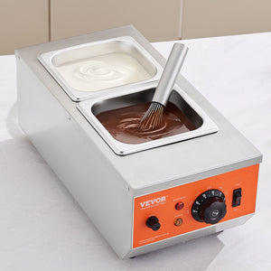 Chocolate Tempering Machine | Dual Tank 800W Stainless Steel Melter with Temperature Control