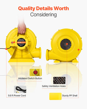 Bounce House Blower | 1.2–1.3HP 950W Commercial Inflatable Fan