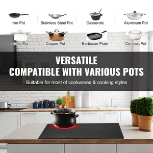 Built-In Electric Cooktop | 4-Burner Radiant Ceramic | 23.2x20.5"