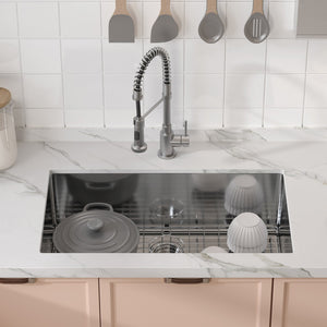 Kitchen Sink Set | 32" 304 Stainless Steel Drop-In & Undermount | Pack of 3 with Accessories for Workstation, RV, Prep Kitchen, Bar