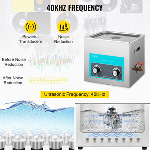 Ultrasonic Jewelry Cleaner | Heated Timer Tank for Glasses, Rings & Instruments
