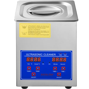 Ultrasonic Cleaner 1.3L | Heated Parts Cleaning Machine with Timer