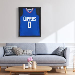 Jersey Display Frame Case 590x790x40mm | Lockable Sports Jersey Shadow Box with UV-Resistant PC Glass & Hangers | For Football, Basketball, Baseball & Hockey Shirts