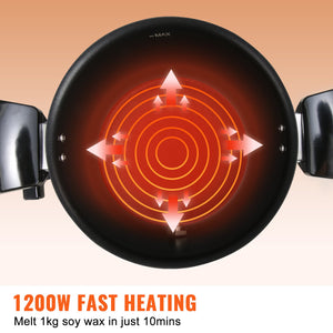 Wax Melter 5L | Electric Wax Melting Pot with Easy Pour Spout | 4-Level Temp Control | For Candle & Soap Making