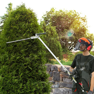 Gas Hedge Trimmer 26CC 2-Cycle | 15.7 Inch Dual Sided Dual Action Blade | Adjustable Pole Hedge Trimmer for Shrubs & Bushes