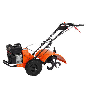 Tiller Cultivator | 212CC 4-Stroke Gas Powered | Rear Tines for Garden & Lawn Soil