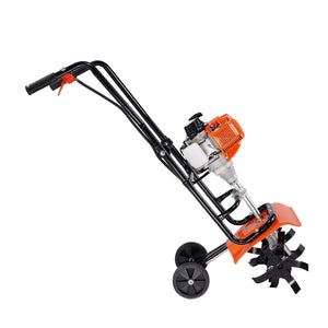 Tiller Cultivator | 38CC 4-Stroke Gas Powered | Front Tines for Garden & Lawn Soil