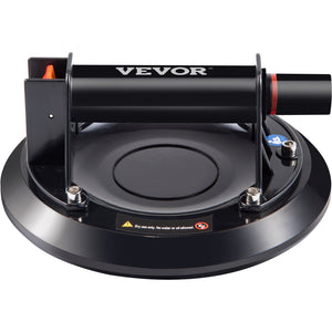Glass Suction Cup 8 Inch | 220lbs Load Capacity Vacuum Lifter with Plastic Handle | Heavy Duty Glass & Granite Lifter | Free Carry Case