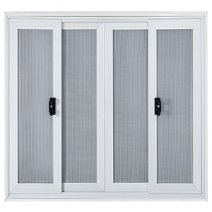 Concession Window 91.4x91.4cm | Aluminium Alloy Serving Hatch with 4 Sliding Screens & Awning Door | For Food Trucks & Trailers