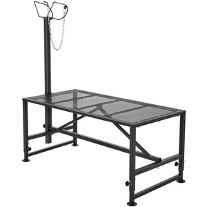Goat & Sheep Stand | 51x23" Adjustable Livestock Milking & Shearing Stand | 500lb Load Capacity with Headpiece