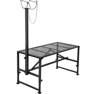 Goat & Sheep Stand | 51x23" Adjustable Livestock Milking & Shearing Stand | 500lb Load Capacity with Headpiece